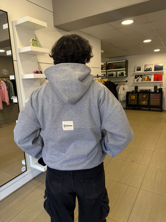 Poleron Alchemy Gris Melange- Boxy