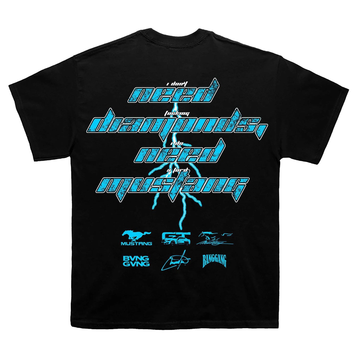 Polera Diamonds Sky Blue Black