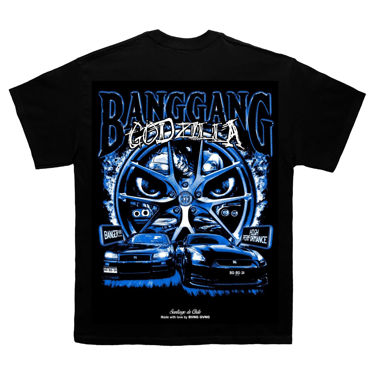 Polera Godzilla Blue