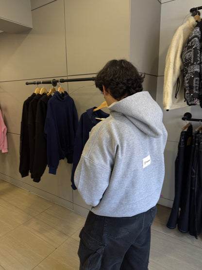 Poleron Alchemy Gris Melange- Boxy