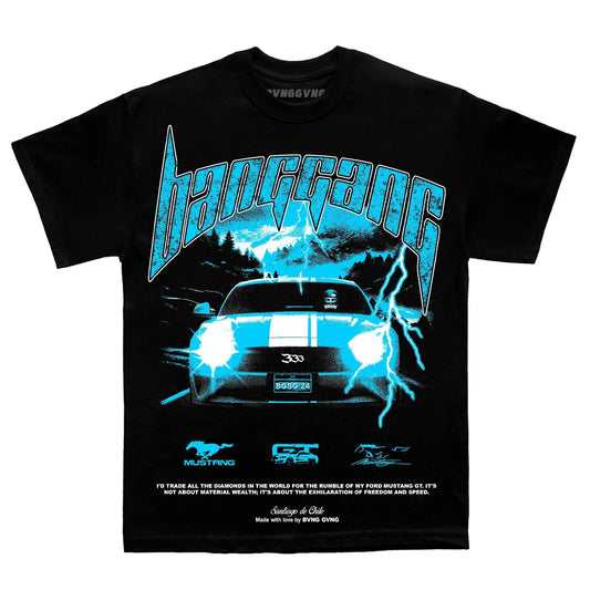 Polera Diamonds Sky Blue Black