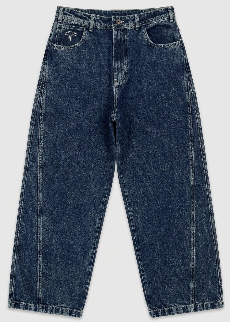 Pantalon Baggy Acid Azul - Oldtree