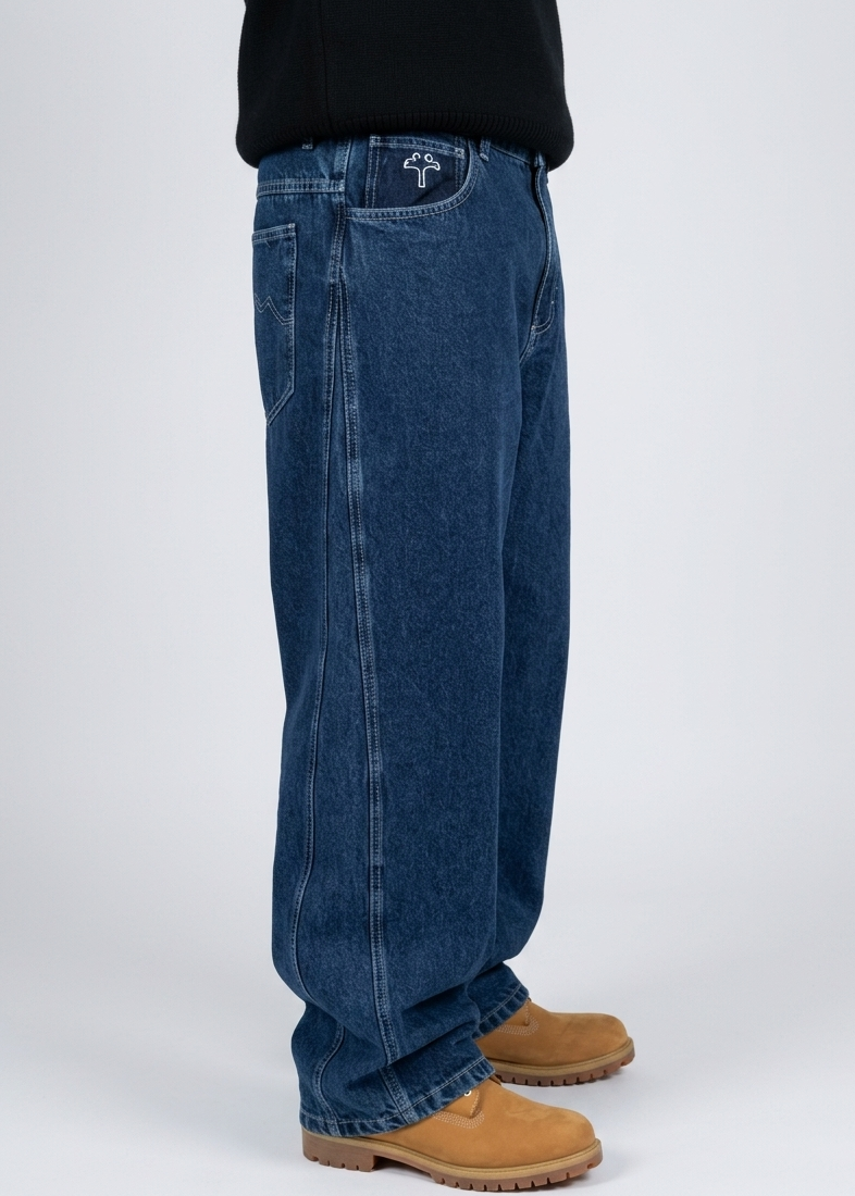 Pantalon Baggy Acid Azul - Oldtree