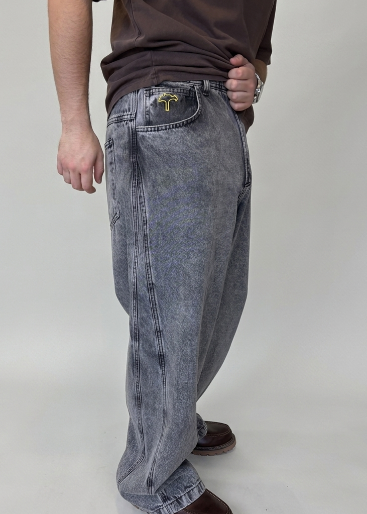 Pantalón Baggy Three Cut Acid Wash - Old Tree