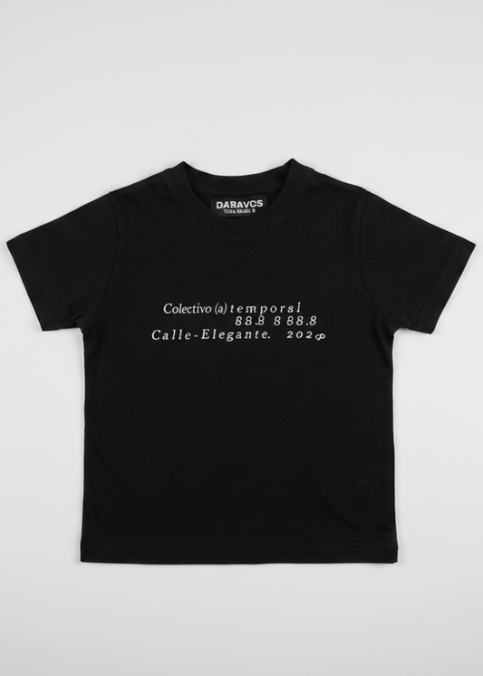 Polera Baby Tee 88.8 Negra - Daravos