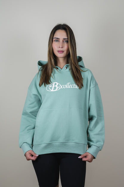 Poleron Big Logo Verde Agua