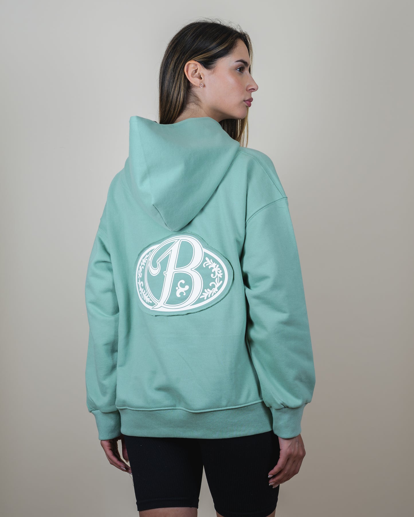 Poleron Big Logo Verde Agua