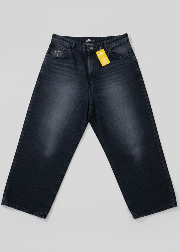 Pantalon Extra Baggy Negro Desgaste - Oldtree