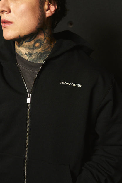 POLERON NEGRO CON CIERRE - MORE AMOR