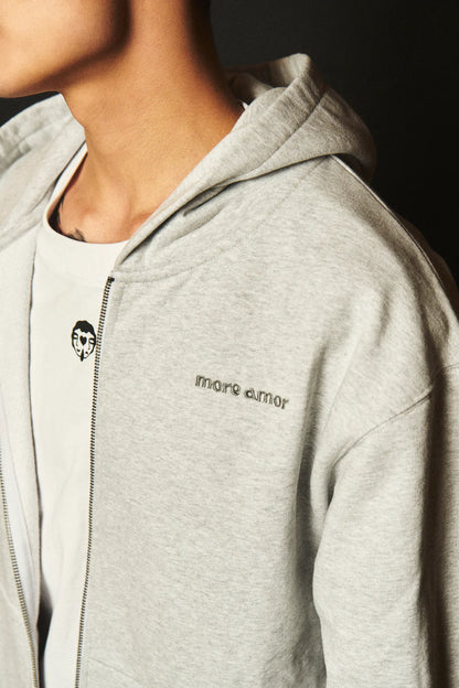 Poleron Con Cierre Gris - More Amor