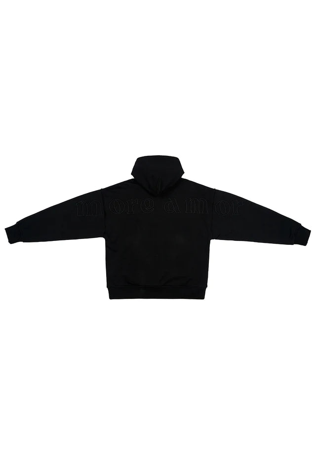 Polerón con Gorro Full Black Negro - More Amor