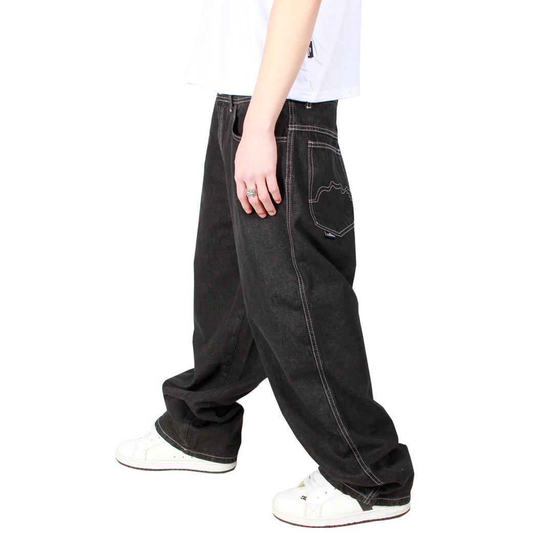 Pantalon Baggy Raw Negros -Oldtree