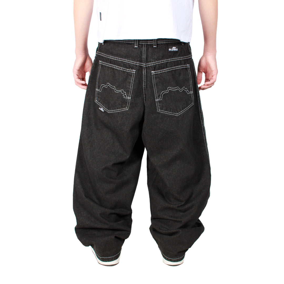 Pantalon Baggy Raw Negros -Oldtree