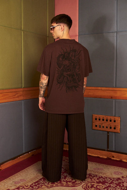 Polera War Of Tree Brown Sequia -Oversized