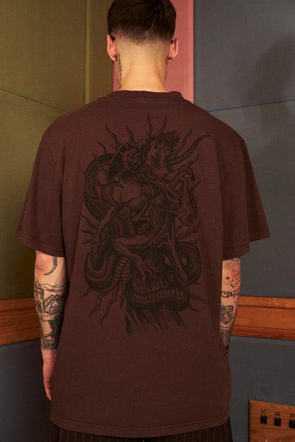 Polera War Of Tree Brown Sequia -Oversized