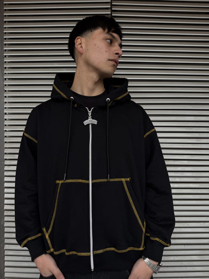 Poleron Boxy Hardfly Costura Blanca