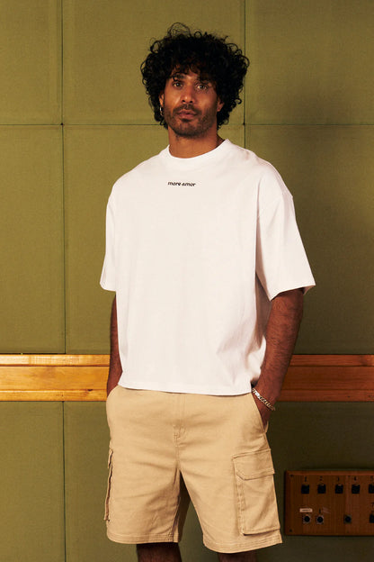 T-Shirt More Amor White Boxy